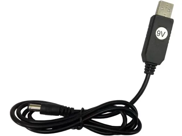 USB кабель для живлення роутера від повербанку 9V