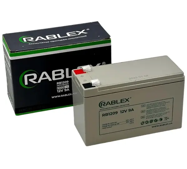 Акумулятор 12V 9Ah RABLEX RB1209