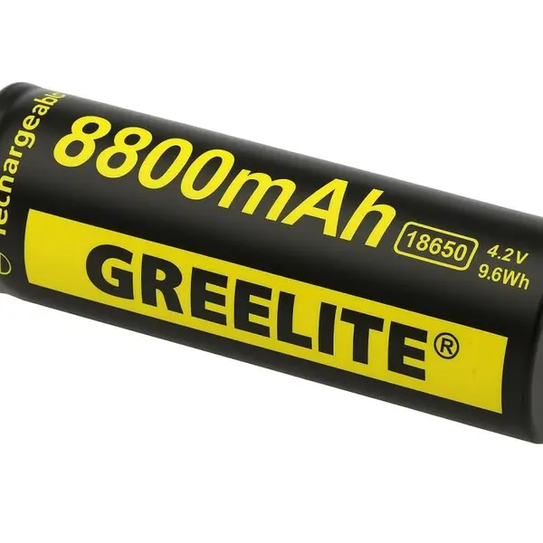Акумулятор 18650 для ліхтарів Greelite чорна