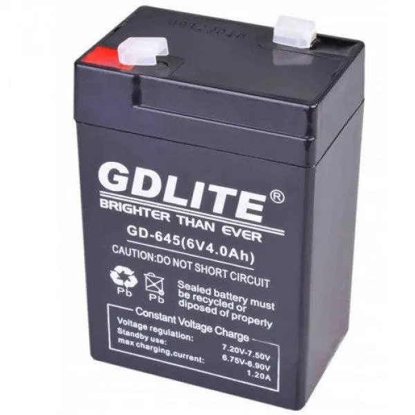 Акумулятор 6 Вольт 6V 4.0Ah GDLITE GD-645