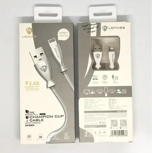 Шнур Lighting LENYES LC101 iPhone 1м 2.4A